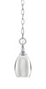 Chain Hung Mini Pendant, Chrome Finish, 5" Chrome Oval Metal Shade (11-CH-426-CH)