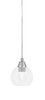 Cord Mini Pendant, Brushed Nickel Finish, 5.75" Clear Bubble Glass  (22-BN-4100)