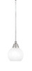 Cord Mini Pendant, Brushed Nickel Finish, 5.75" White Marble Glass (22-BN-4101)