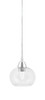 Cord Mini Pendant, Chrome Finish, 7" Clear Bubble Glass (22-CH-202)