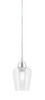 Cord Mini Pendant, Chrome Finish, 5" Clear Bubble Glass (22-CH-210)