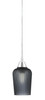 Cord Mini Pendant, Chrome Finish, 5" Smoke Textured Glass (22-CH-4252)