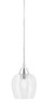 Cord Mini Pendant, Chrome Finish, 6" Clear Bubble Glass (22-CH-4810)