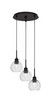 Edge 3 Light Cluster Pendalier, Espresso Finish, 5.75" Smoke Bubble Glass (1173-ES-4102)