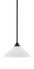 Stem Hung Pendant, Espresso Finish, 16" White Marble Glass (26-ES-2161)