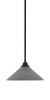 Stem Hung Pendant, Espresso Finish, 16" Gray Matrix Glass (26-ES-4012)