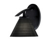 Kurve 1 Light Downlight Wall Sconce, Matte Black Finish, 7" Black Matrix Glass (3720-MB-4059)