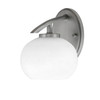 Kurve 1 Light Downlight Wall Sconce, Graphite Finish, 7" White Muslin Glass (3720-GP-212)