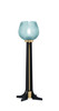 Accent Lamp, Matte Black & New Age Brass Finish, 6" Turquoise Textured Glass (58-MBNAB-4605)