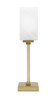 Luna Accent Lamp, New Age Brass Finish, 3.5" Square White Marble Glass (54-NAB-541)