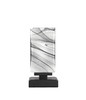 Luna Accent Lamp, Matte Black Finish, 3.5" Square Onyx Swirl Glass  (52-MB-549)