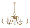 Bergdorf 6-Light Chandelier in Warm Brass (1-5802-6-322)
