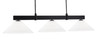 Wellington 3 Light Bar, Matte Black Finish, 16" White Muslin Glass (1253-MB-318)