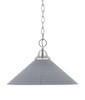 Chain Hung Pendant, Chrome Finish, 16" Gray Matrix Glass  (10-CH-4012)