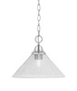 Chain Hung Pendant, Chrome Finish, 12" Smoke Bubble Glass (10-CH-2122)