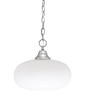 Chain Hung Pendant, Brushed Nickel Finish, 13" White Muslin Glass (10-BN-216)