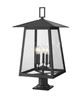 Rainer 5 Light Outdoor Pier Mounted Fixture in Black (5015PHXLR-533PM-BK)