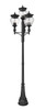Davina 4 Light Outdoor Post Mounted Fixture in Black (5016PHBR-4-564P-BK)