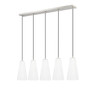 Farrell 5 Light Linear Chandelier in Brushed Nickel (3043P7-5L-BN)