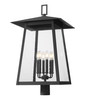 Rainer 6 Light Outdoor Post Mount Fixture in Black (5015PHXXLR-BK)