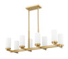 Danica 8 Light Linear Chandelier in Modern Gold (3044-8L-MGLD)