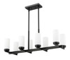 Z-Lite Danica 8 Light Linear Chandelier in Matte Black (3044-8L-MB)