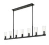 Titus 7 Light Linear Chandelier in Matte Black (826-7L-MB)