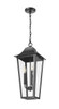 Gannon 3 Light Outdoor Chain Mount Ceiling Fixture in Black (5008CHB-BK)