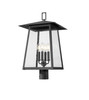 Rainer 4 Light Outdoor Post Mount Fixture in Black (5015PHBR-BK)