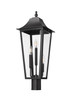 Gannon 3 Light Outdoor Post Mount Fixture in Black (5008PHBR-BK)