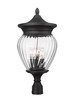Davina 4 Light Outdoor Post Mount Fixture in Black (5016PHBR-BK)