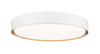 Z-Lite Kawan 1 Light Flush Mount in Matte White + Modern Gold (1014F20-MW-MGLD-LED)