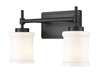 Cadoc 2 Light Vanity in Matte Black (622-2V-MB)