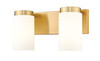 Burk 2 Light Vanity in Luxe Gold (746-2V-LG)