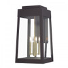 Oslo 4 Light Bronze Outdoor Extra Large Wall Lantern with Antique Brass Candles (20861-07)