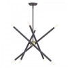 Soho 8 Light Bronze Chandelier with Antique Brass Finish Accents (47005-07)