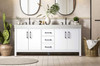 Elegant Furniture and Lighting 72 Inch Double Bathroom Vanity In White (VF60672DWH)