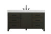 60 Inch Single Bathroom Vanity In Mocha Brown (VF60660MMB)