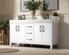 60 Inch Double Bathroom Vanity In White (VF60660DWH)