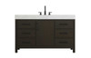 54 Inch Single Bathroom Vanity In Mocha Brown (VF60654MMB)