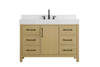 48 Inch Single Bathroom Vanity In Honey Brown With Backsplash (VF60648MHB-BS)