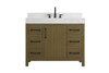 42 Inch Single Bathroom Vanity In Chestnut Brown With Backsplash (VF60642MCB-BS)