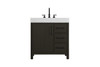 32 Inch Single Bathroom Vanity In Mocha Brown (VF60632MMB)