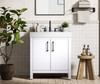 30 Inch Single Bathroom Vanity In White With Backsplash (VF60630WH-BS)