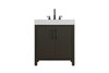 30 Inch Single Bathroom Vanity In Mocha Brown (VF60630MMB)