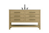 60 Inch Single Bathroom Vanity In Honey Brown (VF60560MHB)