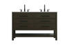 54 Inch Double Bathroom Vanity In Mocha Brown (VF60554DMMB)
