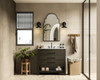 Elegant Furniture and Lighting 36 Inch Single Bathroom Vanity In Mocha Brown With Backsplash (VF60536MMB-BS)