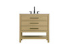 Elegant Furniture and Lighting 36 Inch Single Bathroom Vanity In Honey Brown (VF60536MHB)