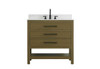36  Inch Single Bathroom Vanity In Chestnut Brown With Backsplash (VF60536MCB-BS)